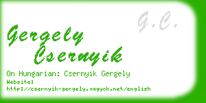 gergely csernyik business card